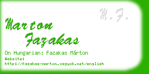 marton fazakas business card